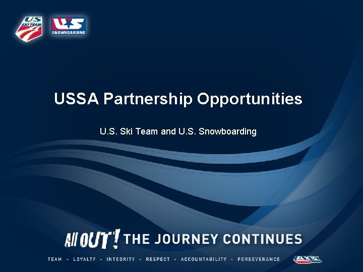 USSA Partnership Opportunities U. S. Ski Team and U. S. Snowboarding 