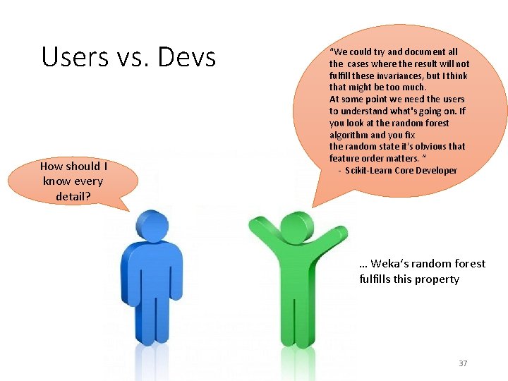 Users vs. Devs How should I know every detail? “We could try and document Users vs. Devs How should I know every detail? “We could try and document