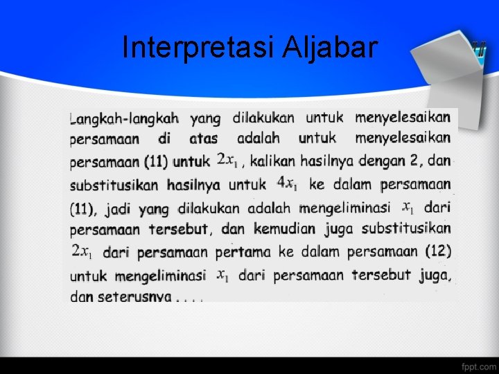 Interpretasi Aljabar 