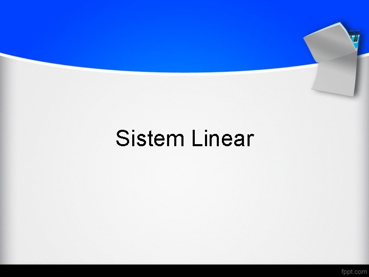 Sistem Linear 