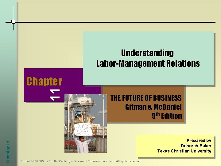 Understanding Labor-Management Relations Chapter 11 11 Chapter THE FUTURE OF BUSINESS Gitman & Mc.