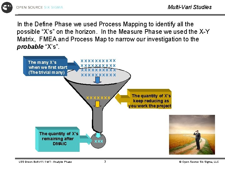 Multi-Vari Studies In the Define Phase we used Process Mapping to identify all the Multi-Vari Studies In the Define Phase we used Process Mapping to identify all the