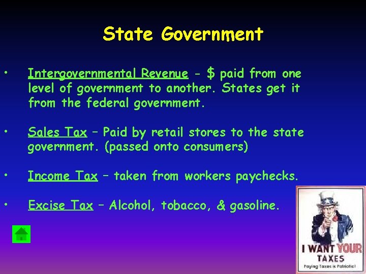 State Government • Intergovernmental Revenue - $ paid from one level of government to