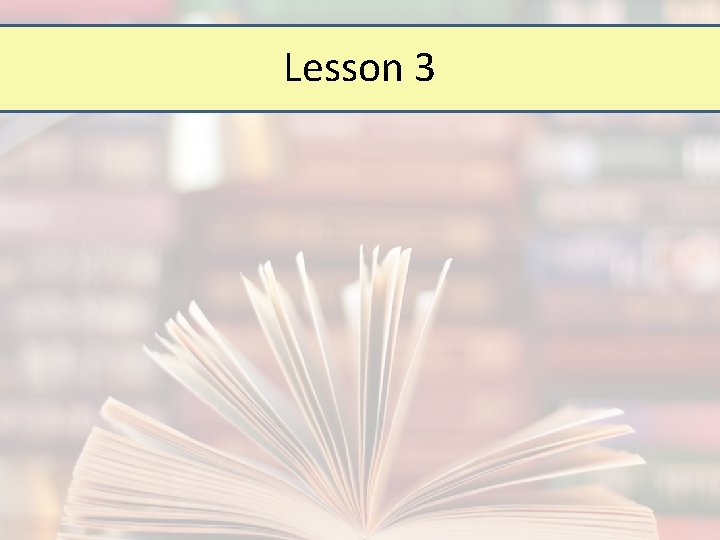 Lesson 3 