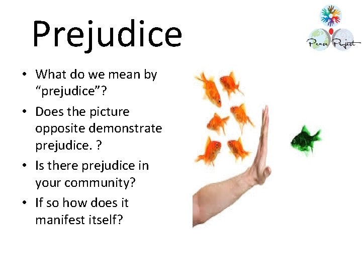 Prejudice • What do we mean by “prejudice”? • Does the picture opposite demonstrate