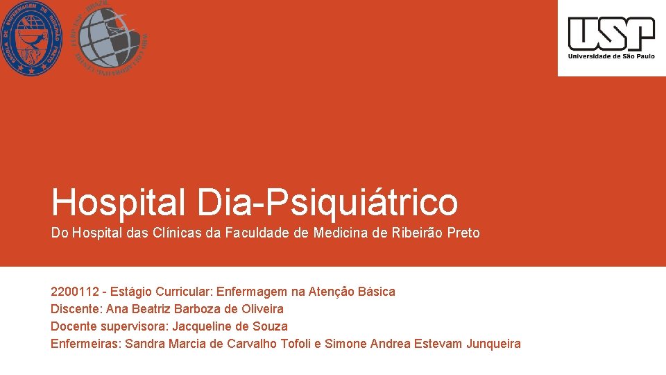 Hospital Dia-Psiquiátrico Do Hospital das Clínicas da Faculdade de Medicina de Ribeirão Preto 2200112
