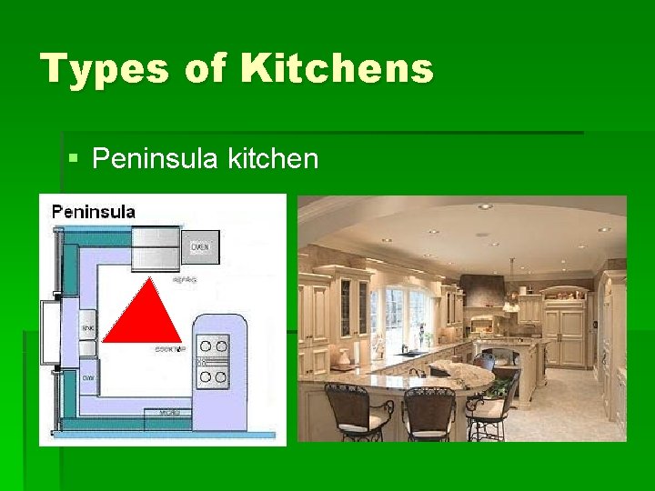 Types of Kitchens § Peninsula kitchen 