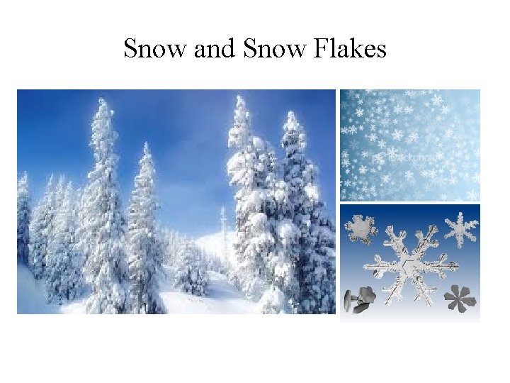 Snow and Snow Flakes 