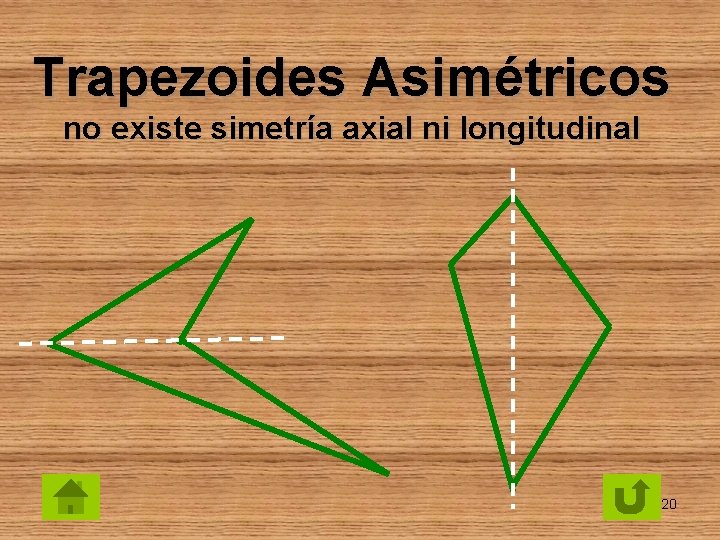 Trapezoides Asimétricos no existe simetría axial ni longitudinal 20 