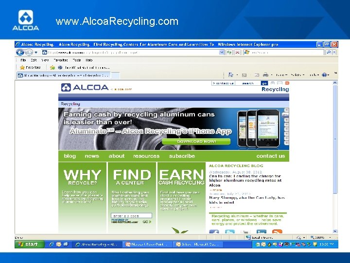 www. Alcoa. Recycling. com 