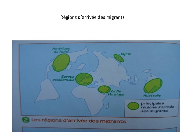 Régions d’arrivée des migrants 