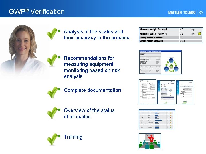 GWP® Verification § Analysis of the scales and their accuracy in the process §