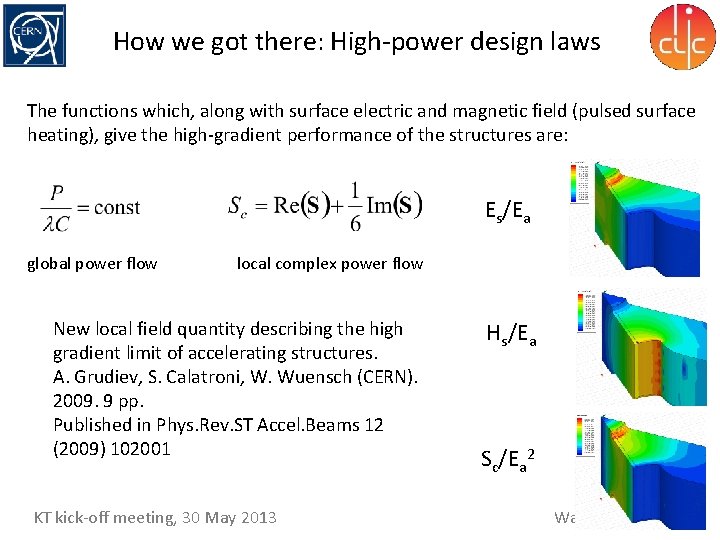 How we got there: High-power design laws The functions which, along with surface electric