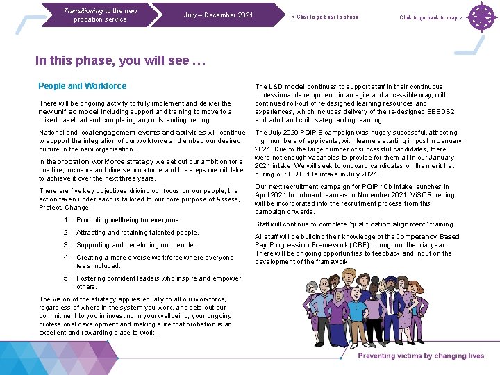 Transitioning to the new probation service July – December 2021 < Click to go