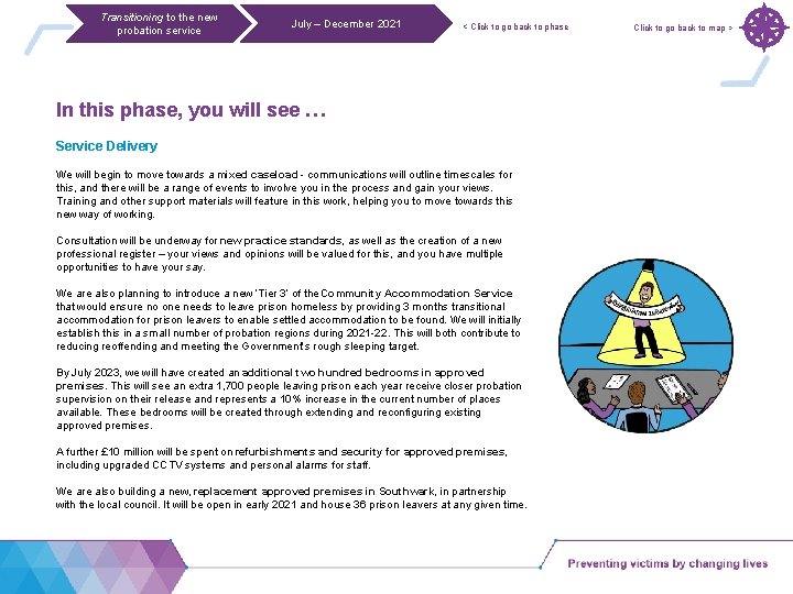 Transitioning to the new probation service July – December 2021 < Click to go