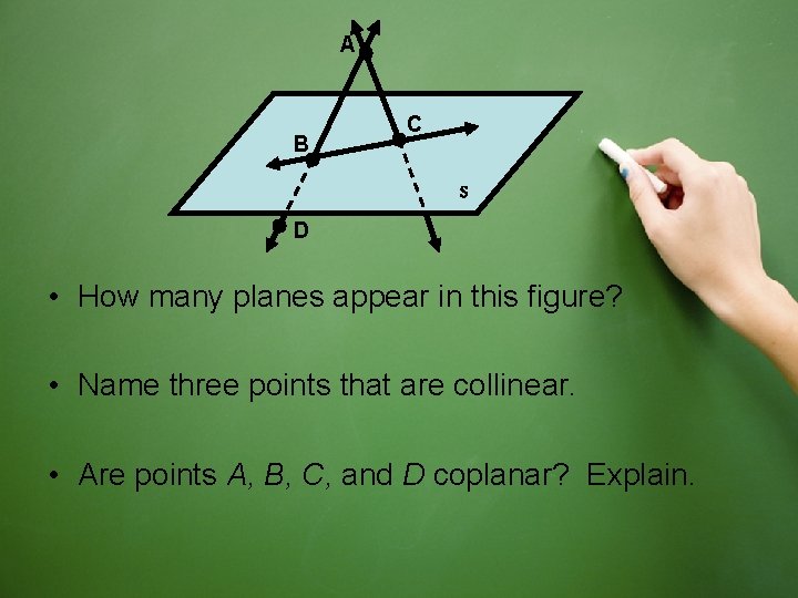 A B C S D • How many planes appear in this figure? •