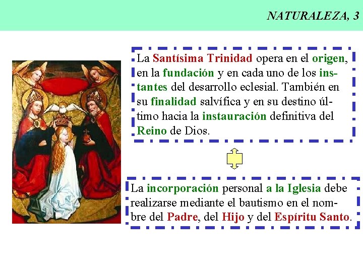 NATURALEZA, 3 La Santísima Trinidad opera en el origen, en la fundación y en