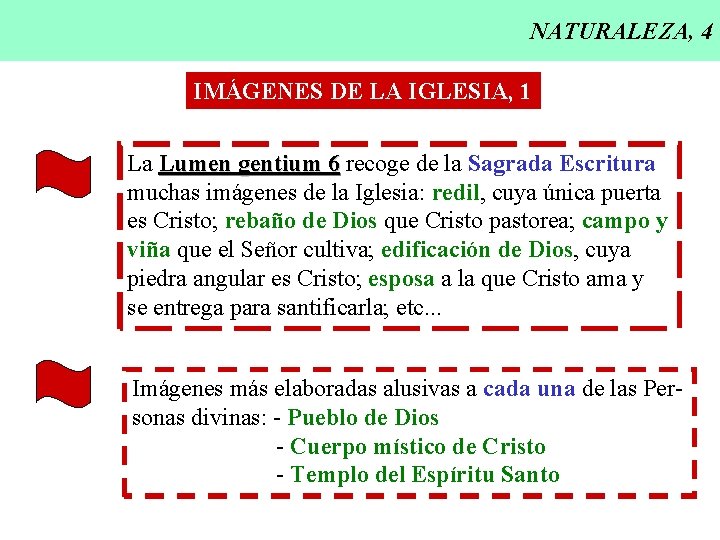 NATURALEZA, 4 IMÁGENES DE LA IGLESIA, 1 La Lumen gentium 6 recoge de la