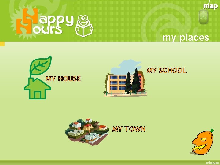 map my places MY SCHOOL MY HOUSE MY TOWN arix@you 