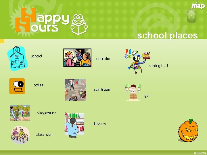 map school places school corridor dining hall toilet staffroom gym playground library classroom arix@you