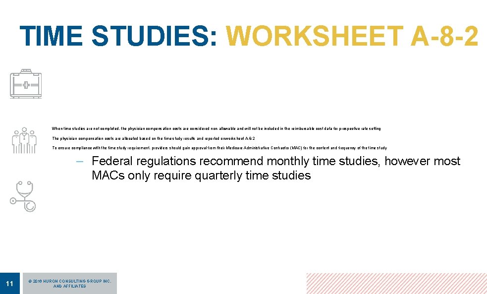 TIME STUDIES: WORKSHEET A-8 -2 When time studies are not completed, the physician compensation