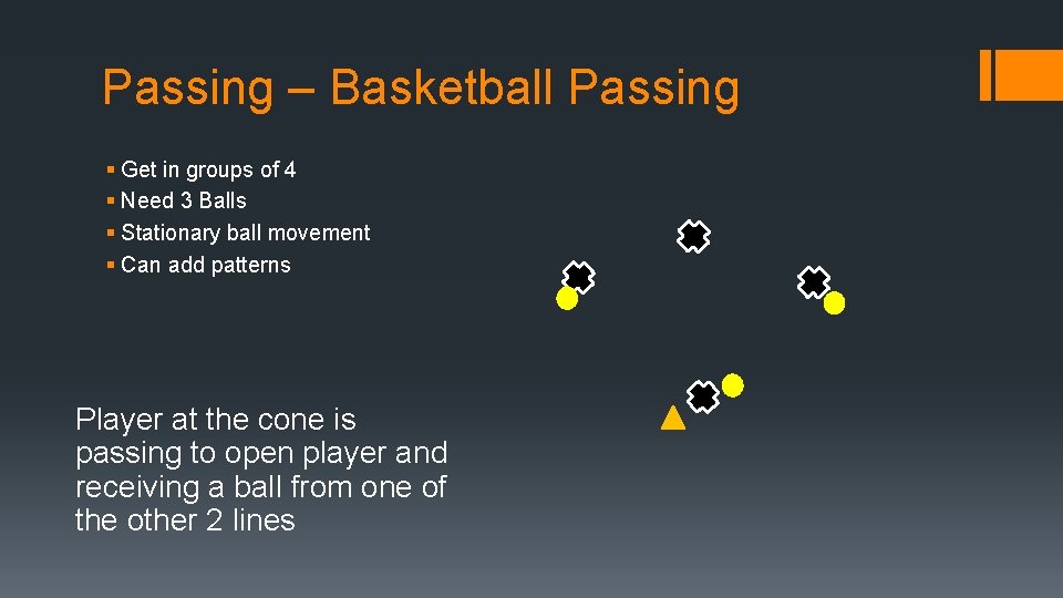 Passing – Basketball Passing § Get in groups of 4 § Need 3 Balls