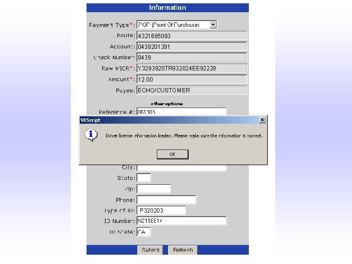 4321685093 0439201391 8439 Y 3293920 TR 932024 EE 92228 12. 00 ECHO/CUSTOMER P 320203