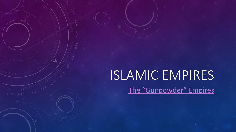 ISLAMIC EMPIRES The “Gunpowder” Empires 1 