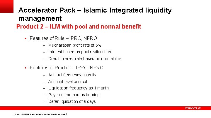 Accelerator Pack – Islamic Integrated liquidity management Product 2 – ILM with pool and