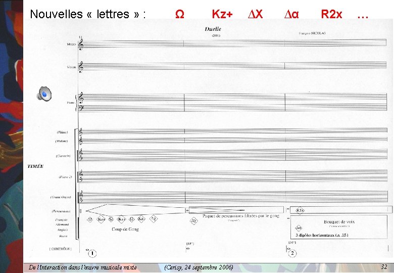 Nouvelles « lettres » : De l'interaction dans l'œuvre musicale mixte Ω Kz+ (Cerisy,