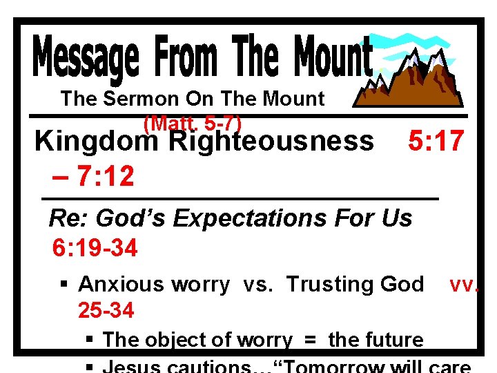 The Sermon On The Mount Matt 5 7