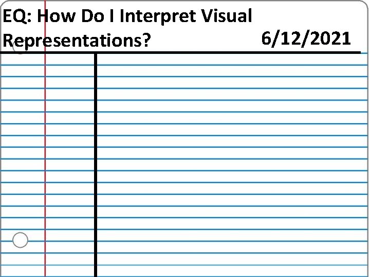 EQ: How Do I Interpret Visual 6/12/2021 Representations? 