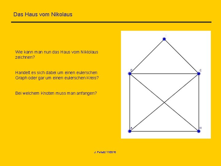 Das Haus vom Nikolaus Wie kann man nun das Haus vom Niklolaus zeichnen? Handelt