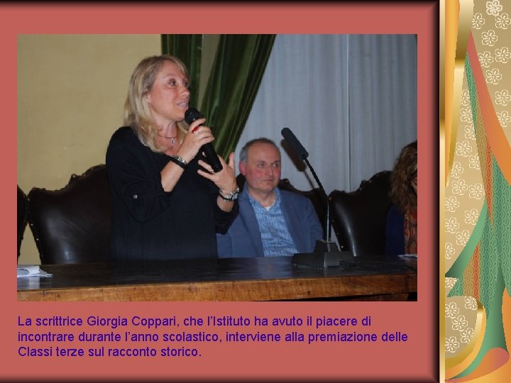 La scrittrice Giorgia Coppari, che l’Istituto ha avuto il piacere di incontrare durante l’anno