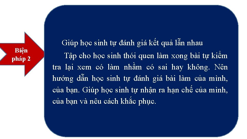 Biện pháp 2 Giúp học sinh tự đánh giá kết quả lẫn nhau Tập