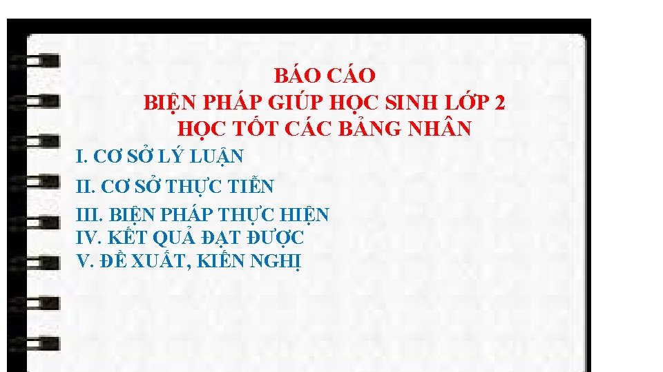 BÁO CÁO BIỆN PHÁP GIÚP HỌC SINH LỚP 2 HỌC TỐT CÁC BẢNG NH