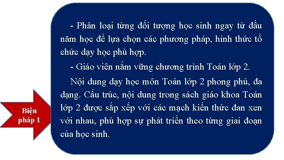 - Phân loại từng đối tượng học sinh ngay từ đầu năm học để