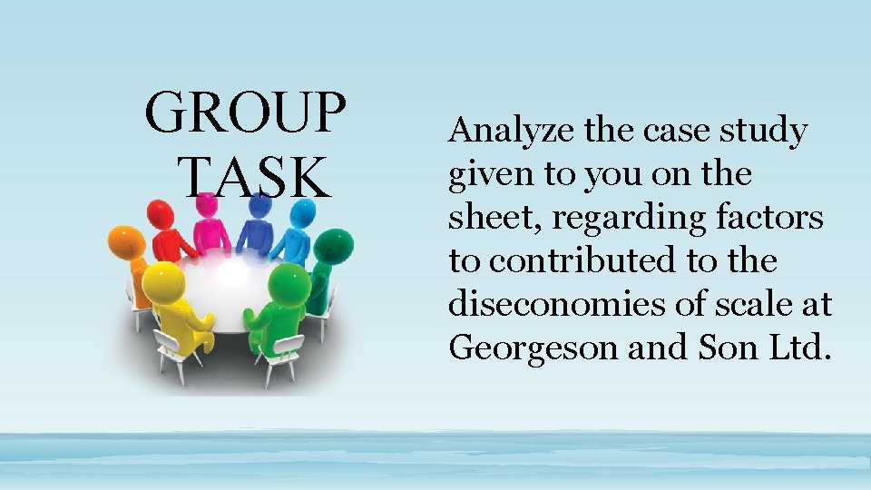 GROUP TASK Analyze the case study given to you on the sheet, regarding factors