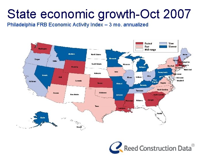 State economic growth-Oct 2007 Philadelphia FRB Economic Activity Index – 3 mo. annualized 