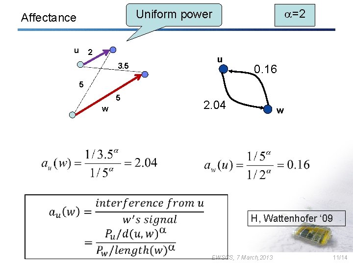  =2 Uniform power Affectance u 2 3. 5 u 0. 16 5 5