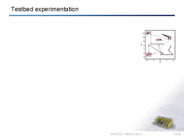 Testbed experimentation EWSCS, 7 March, 2013 11/24 