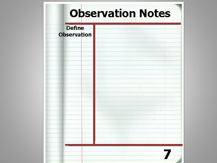 Observation Notes Observation Notes Leave 3 4 lines