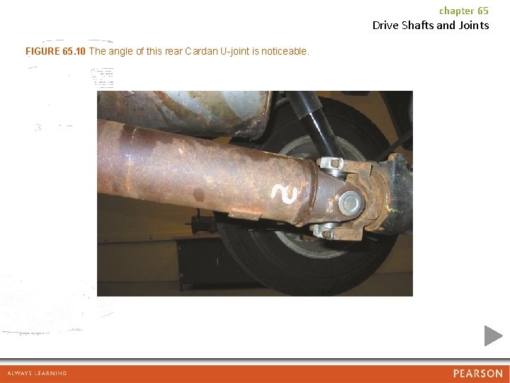 chapter 65 Drive Shafts and Joints FIGURE 65. 10 The angle of this rear