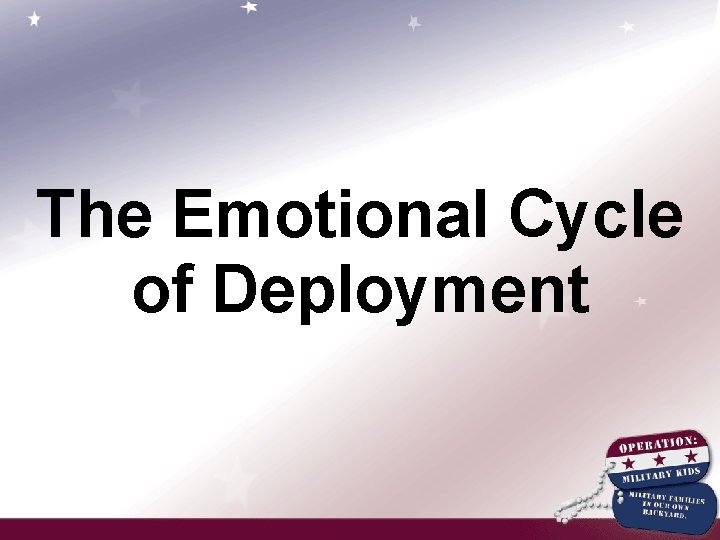 The Emotional Cycle of Deployment 