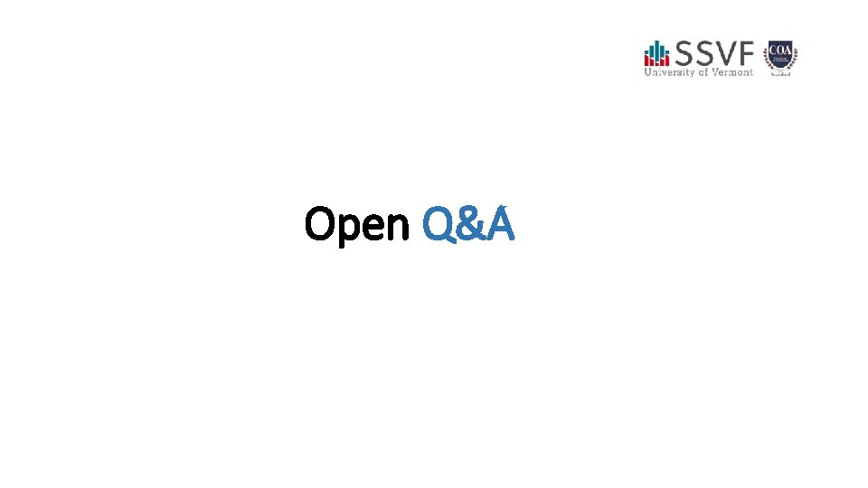 Open Q&A 