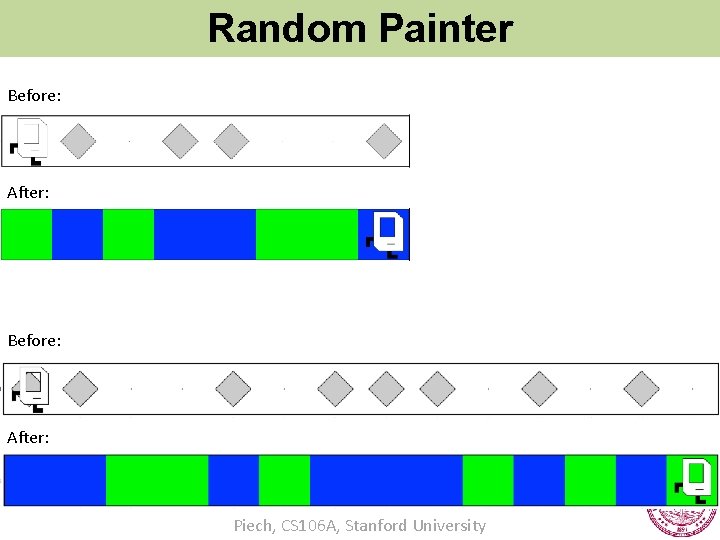 Random Painter Before: After: Piech, CS 106 A, Stanford University 