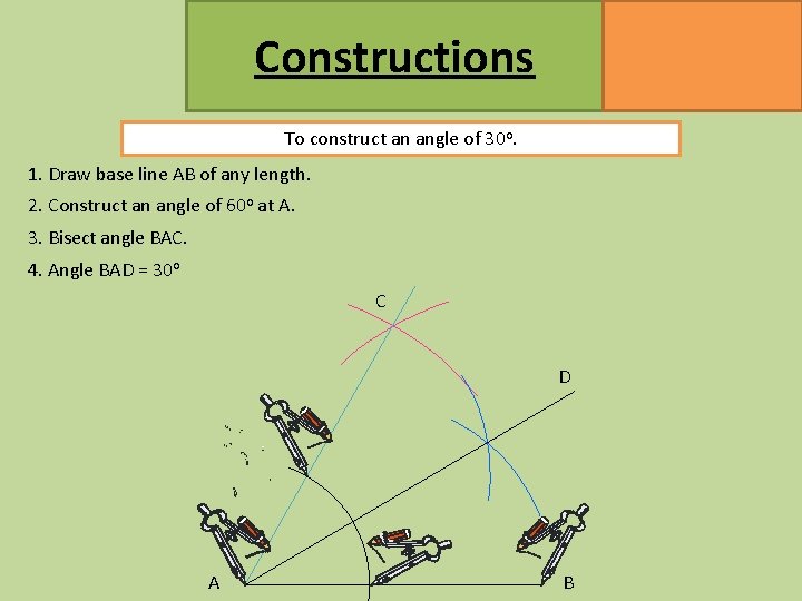 MATHSWATCH CLIP 47, 145, 146, 147 GRADE 2, 4 Constructions To construct an angle