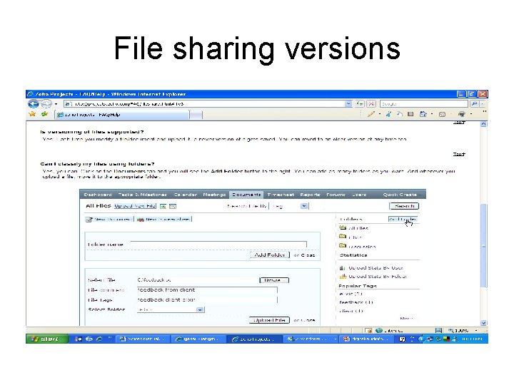 File sharing versions 