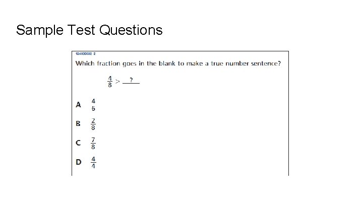 Sample Test Questions 