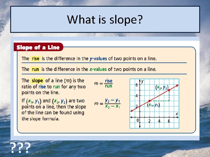 What is slope? ? ? ? 